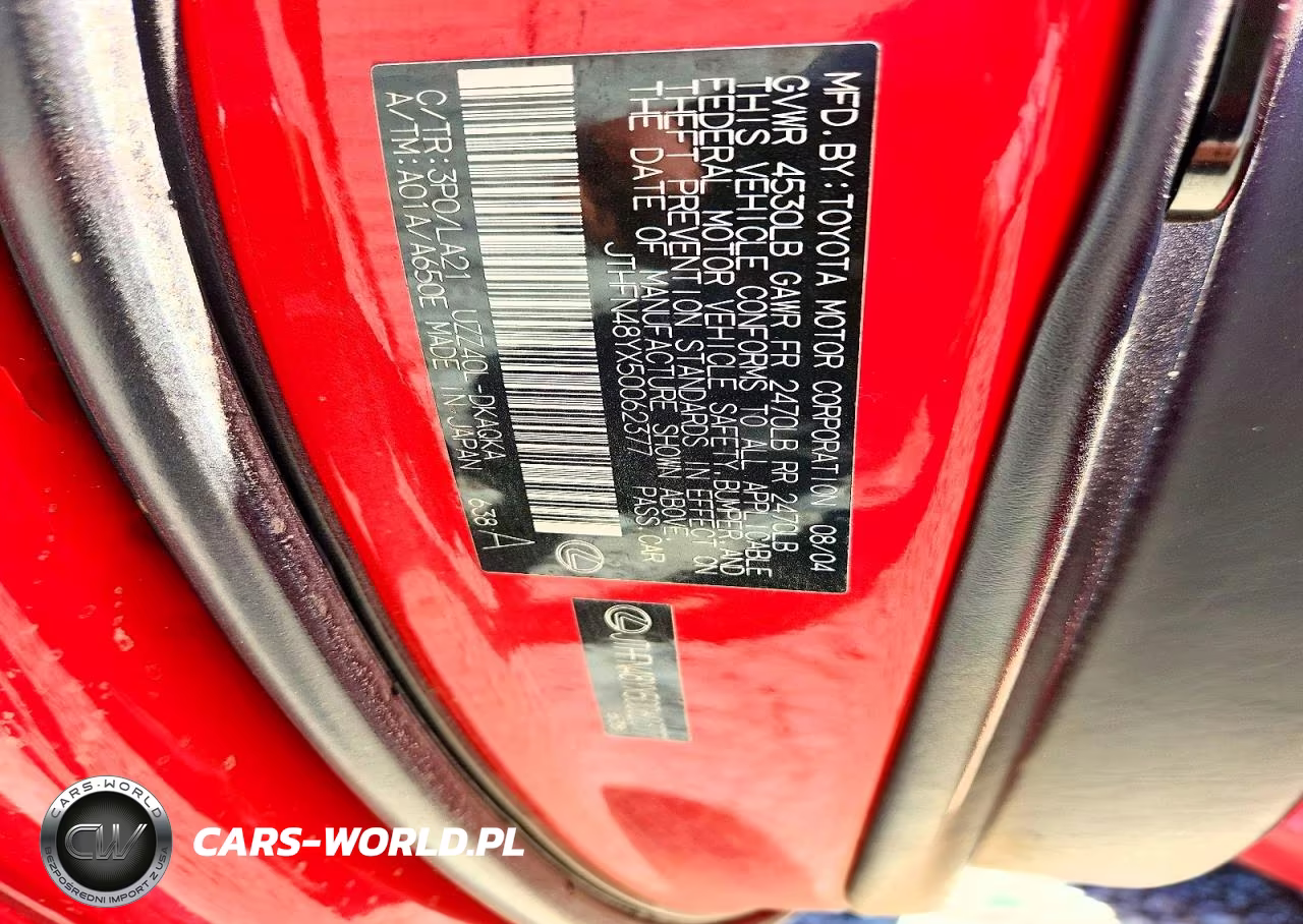 2005 Lexus Sc 430 VIN:JTHFN48YX50062377 - 13