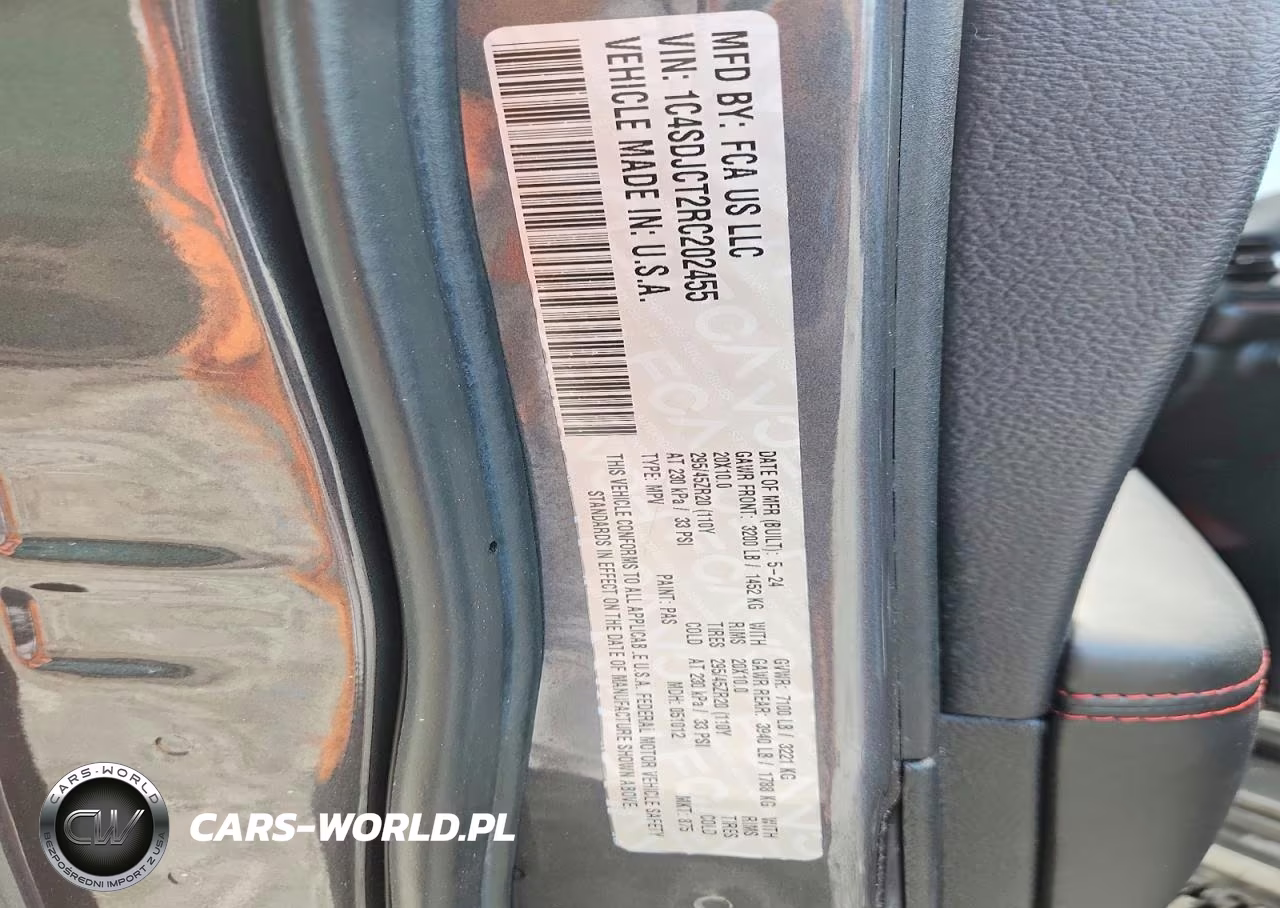 2024 Dodge Durango R-T VIN:1C4SDJCT2RC202455 - 13