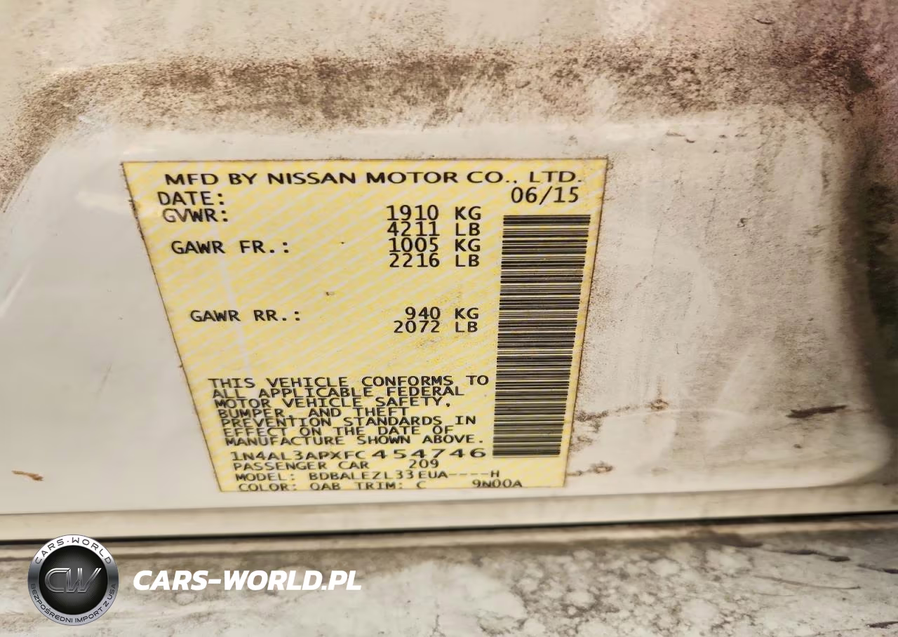 2015 Nissan Altima 2.5 S VIN:1N4AL3APXFC454746 - 12