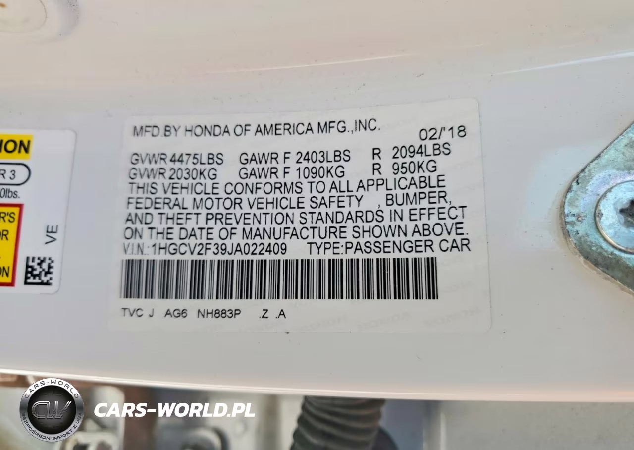 2018 Honda Accord Sport VIN:1HGCV2F39JA022409 - 12
