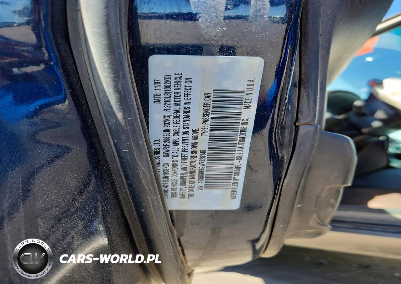 1998 Subaru Legacy 30Th Anniversary Outback VIN:4S3BG6859W7628145 - 12