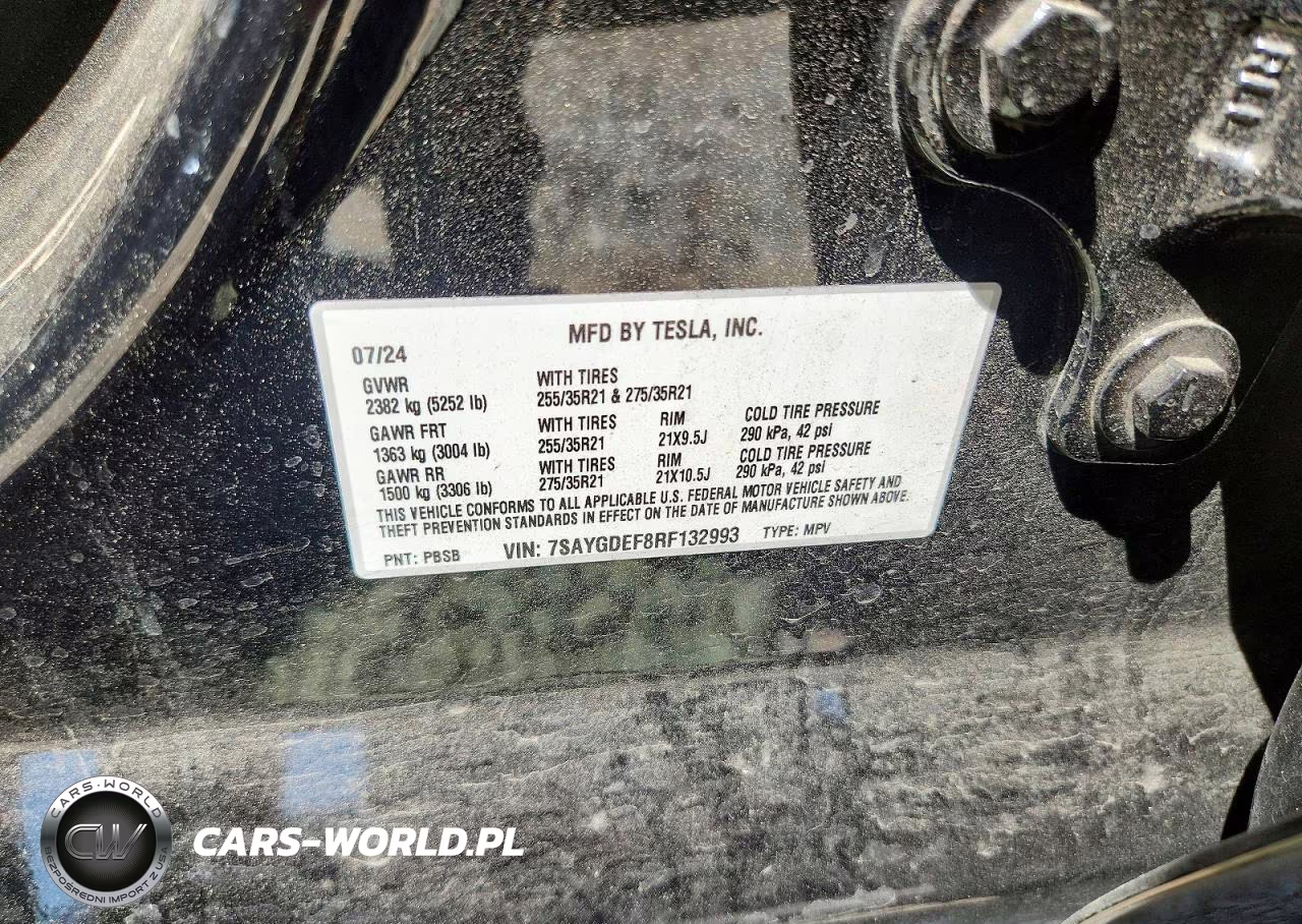 2024 Tesla Model Y VIN:7SAYGDEF8RF132993 - 14