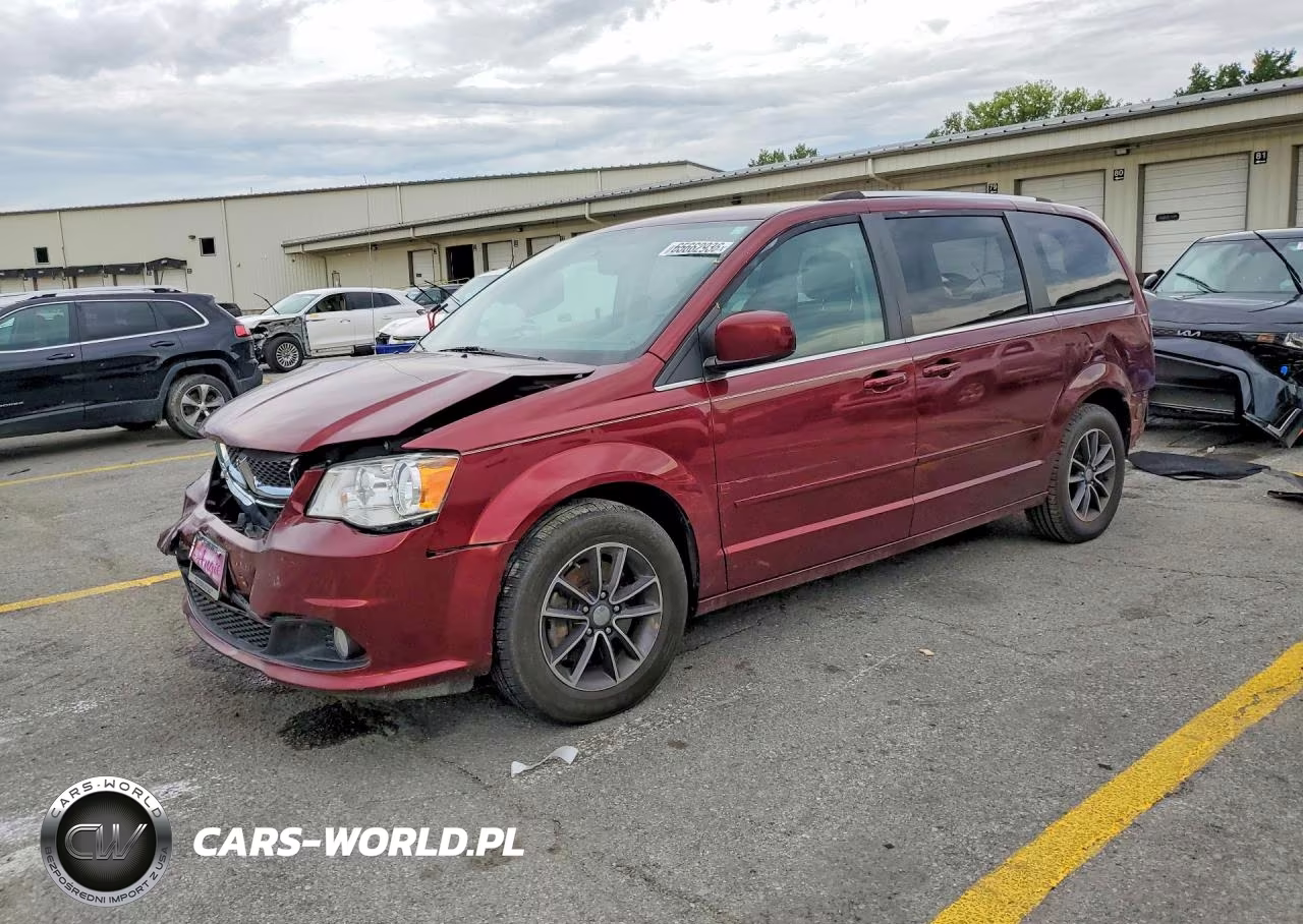 2017 Dodge Grand Caravan Sxt Maroon VIN:2C4RDGCG9HR807468 - 1