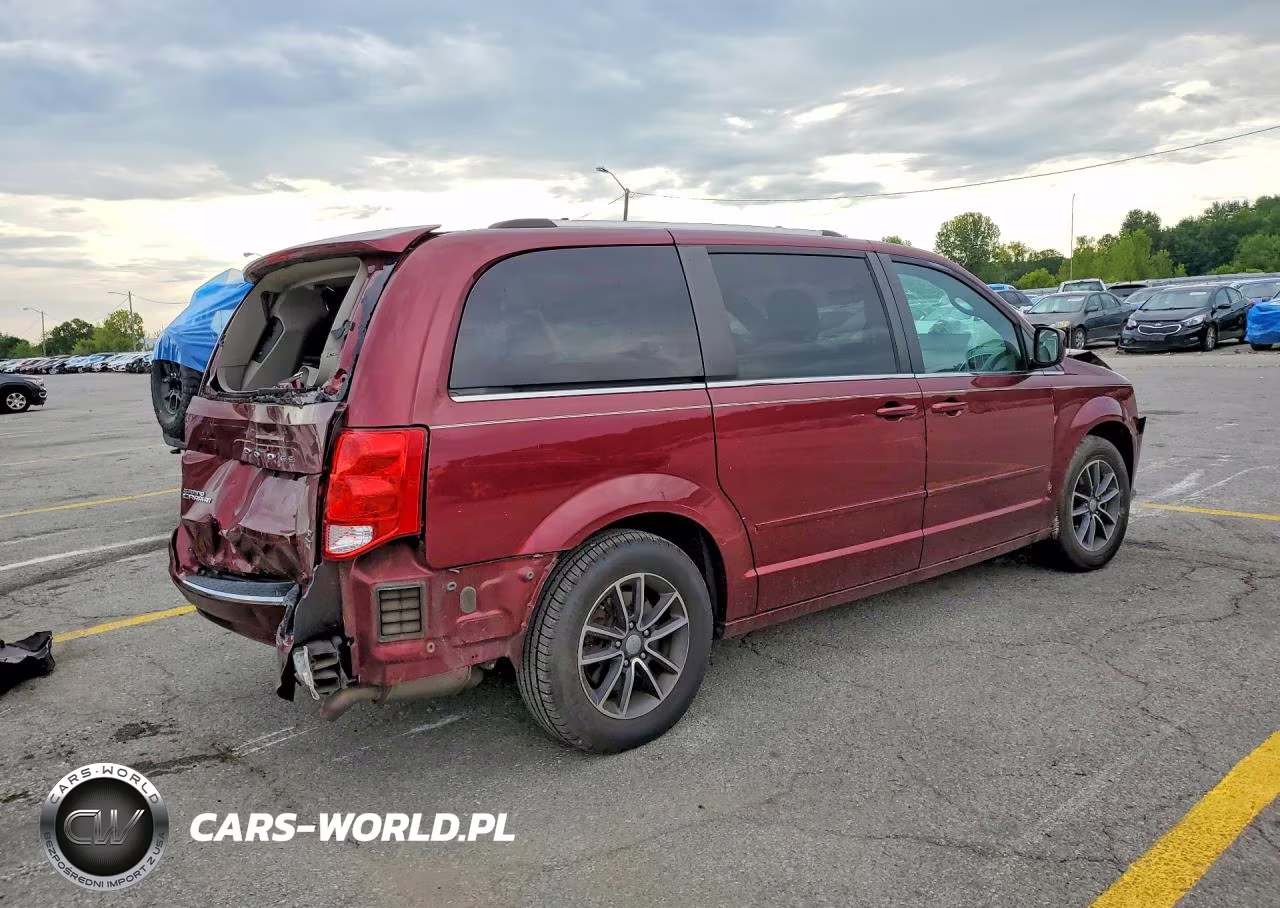 2017 Dodge Grand Caravan Sxt Maroon VIN:2C4RDGCG9HR807468 - 3