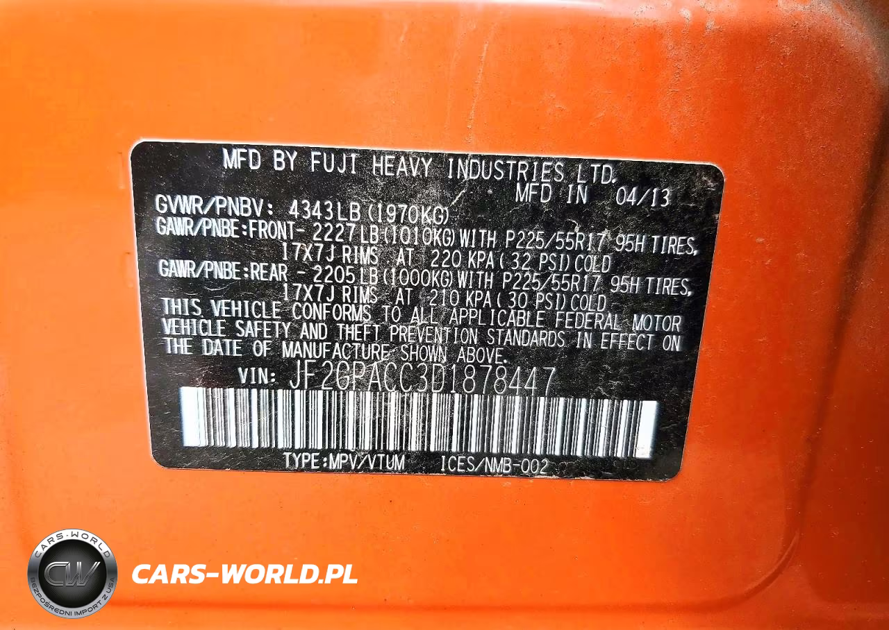 2013 Subaru Xv Crosstrek 2.0 Premium VIN:JF2GPACC3D1878447 - 13