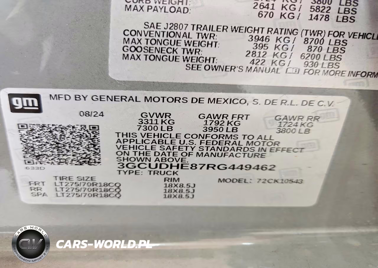 2024 Chevrolet Silverado K1500 Zr2 VIN:3GCUDHE87RG449462 - 13