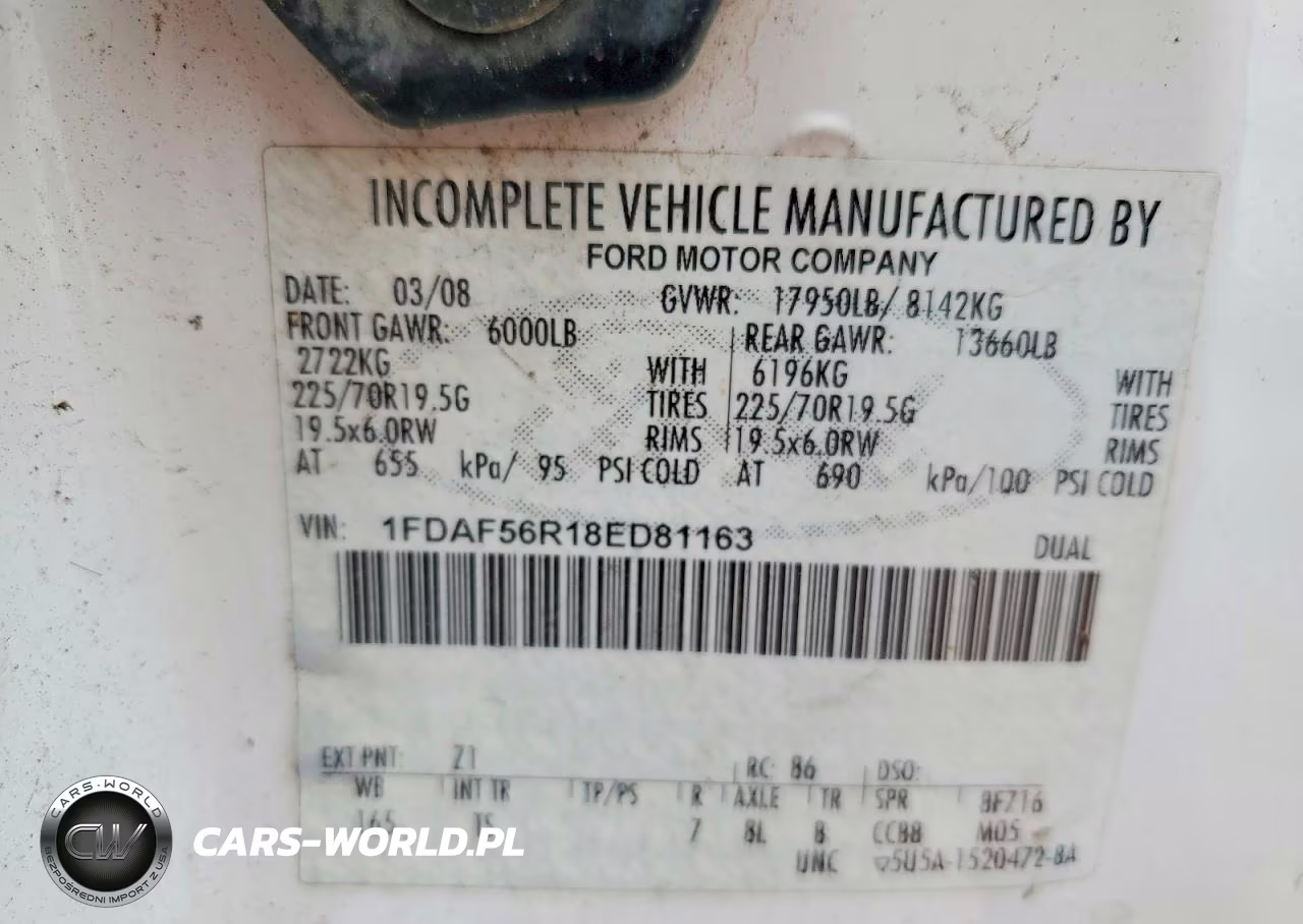 2008 Ford F550 Super Duty VIN:1FDAF56R18ED81163 - 13