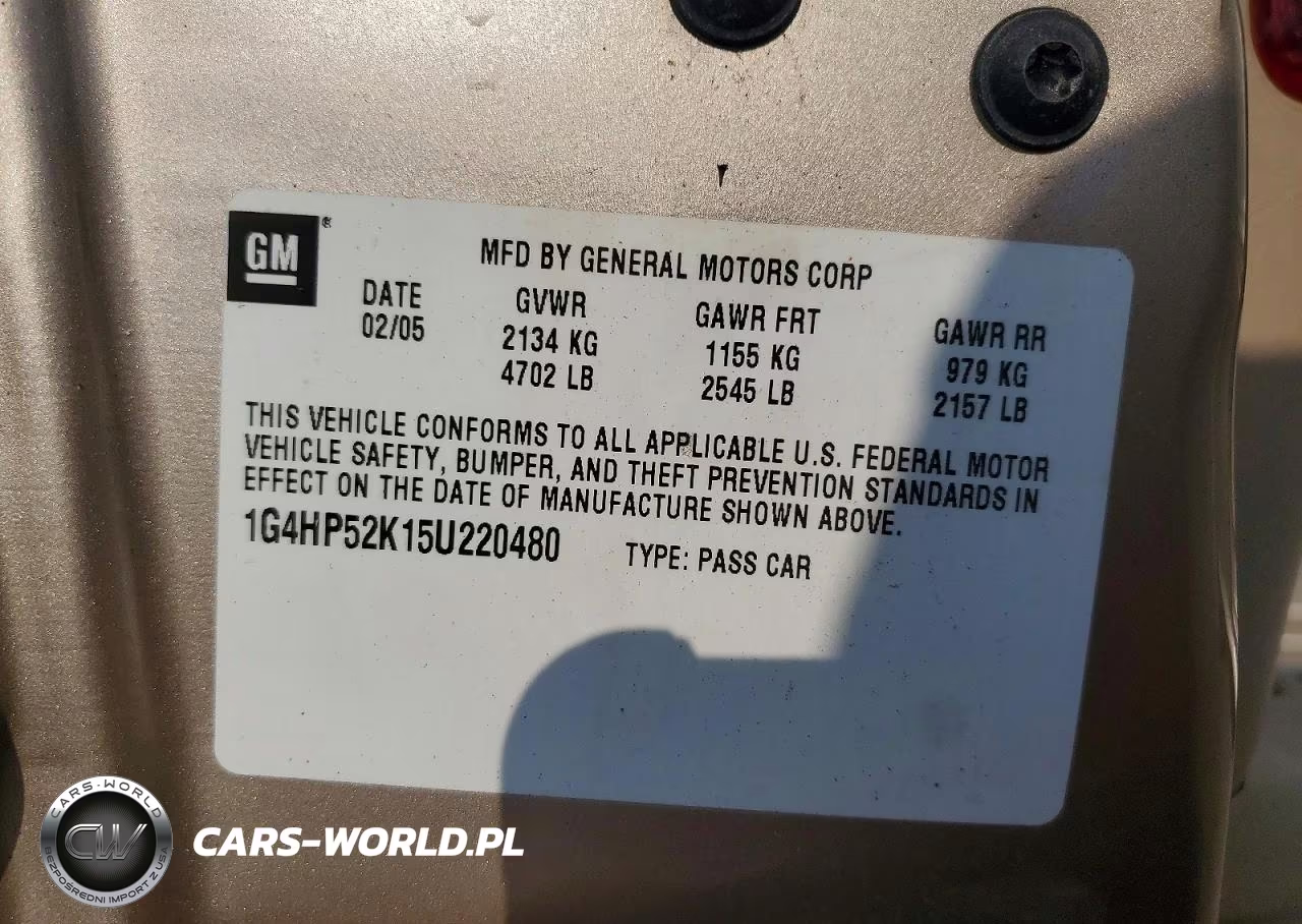 2005 Buick Lesabre Custom VIN:1G4HP52K15U220480 - 12