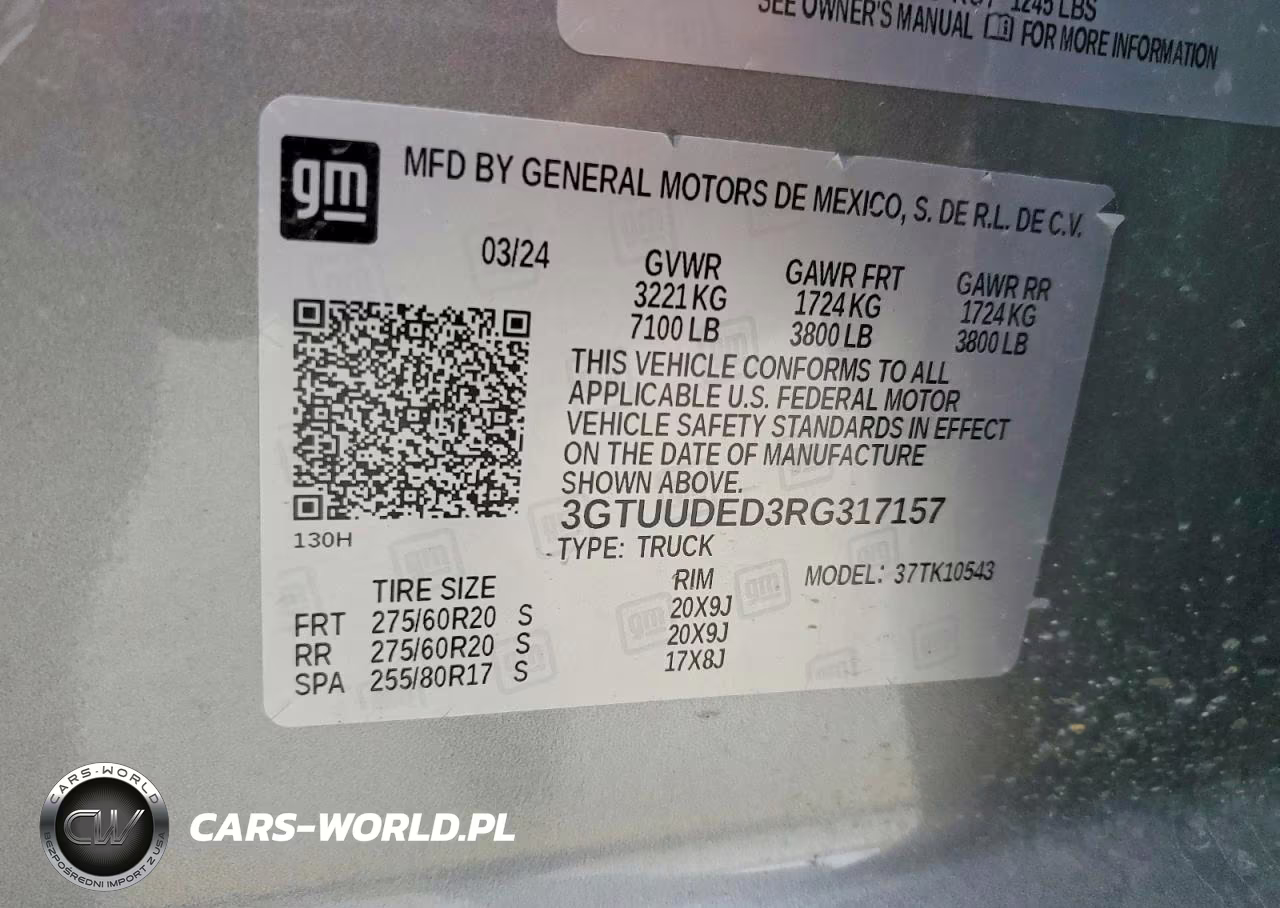 2024 GMC Sierra K1500 Slt VIN:3GTUUDED3RG317157 - 12