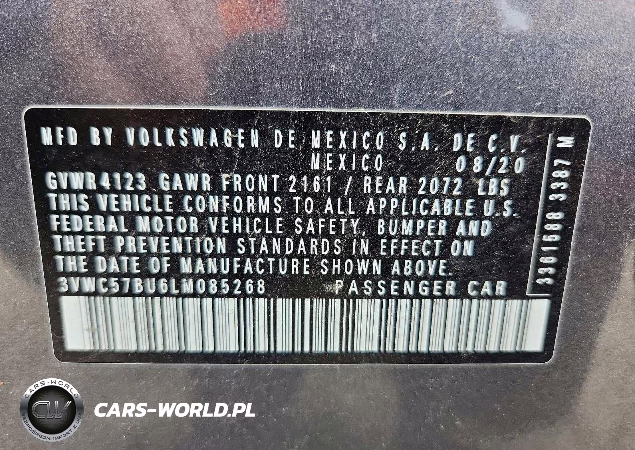 2020 Volkswagen Jetta S VIN:3VWC57BU6LM085268 - 12