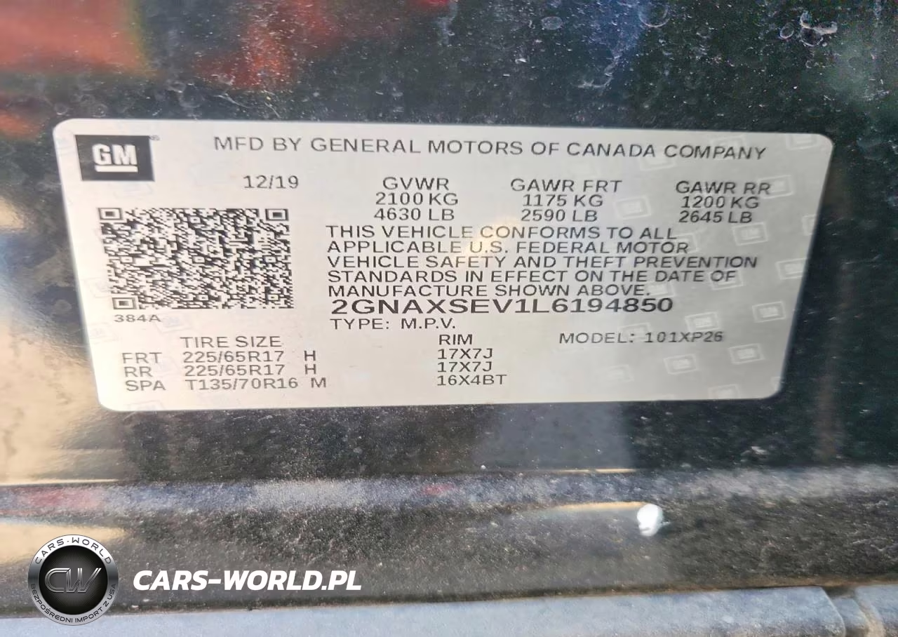 2020 Chevrolet Equinox Ls VIN:2GNAXSEV1L6194850 - 13