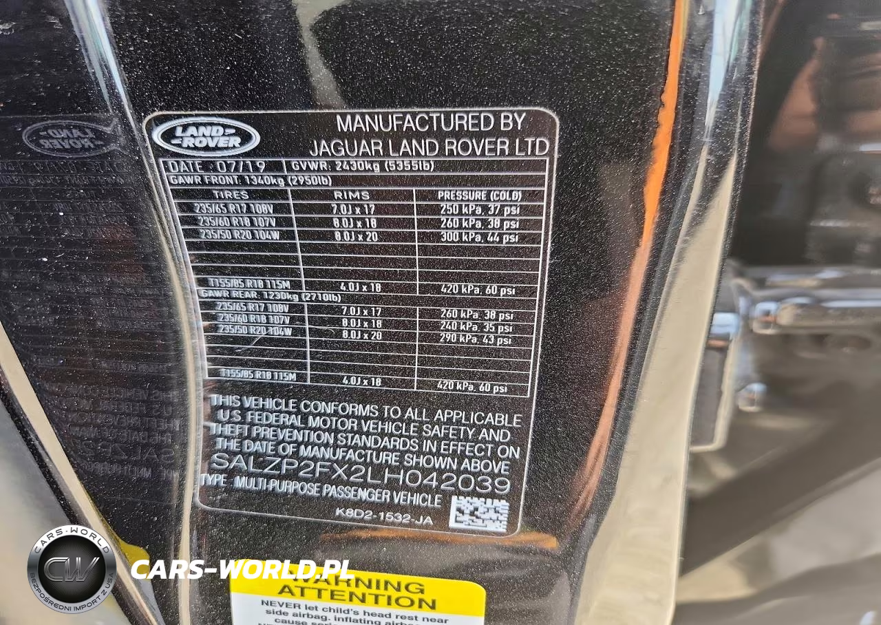 2020 Land Rover Range Rover Evoque Se VIN:SALZP2FX2LH042039 - 12