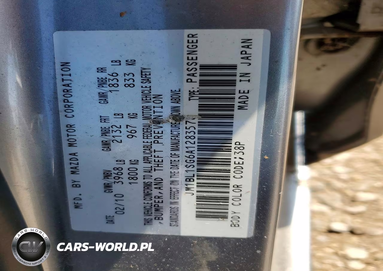 2010 Mazda 3 I VIN:JM1BL1SG6A1283578 - 12