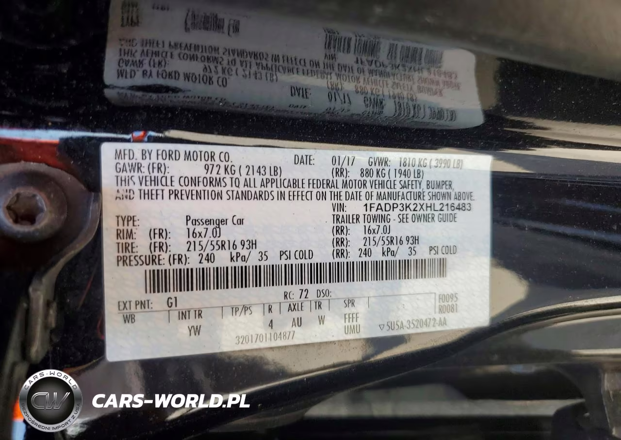 2017 Ford Focus Se VIN:1FADP3K2XHL216483 - 12