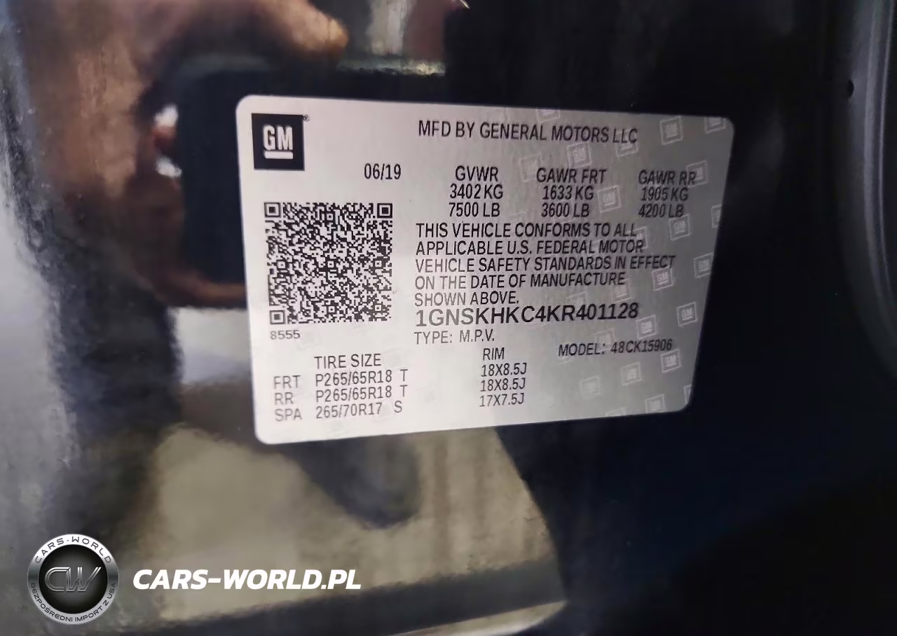 2019 Chevrolet Suburban K1500 Lt VIN:1GNSKHKC4KR401128 - 13