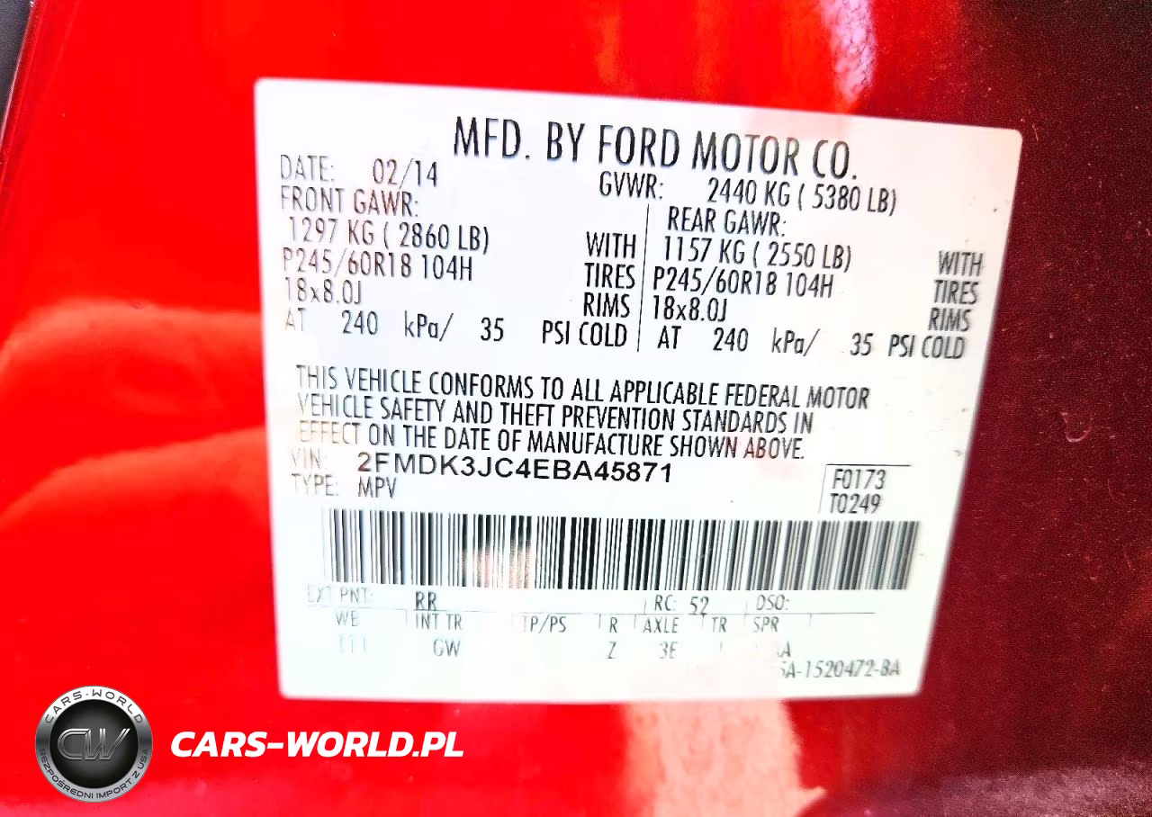 2014 Ford Edge Sel VIN:2FMDK3JC4EBA45871 - 14