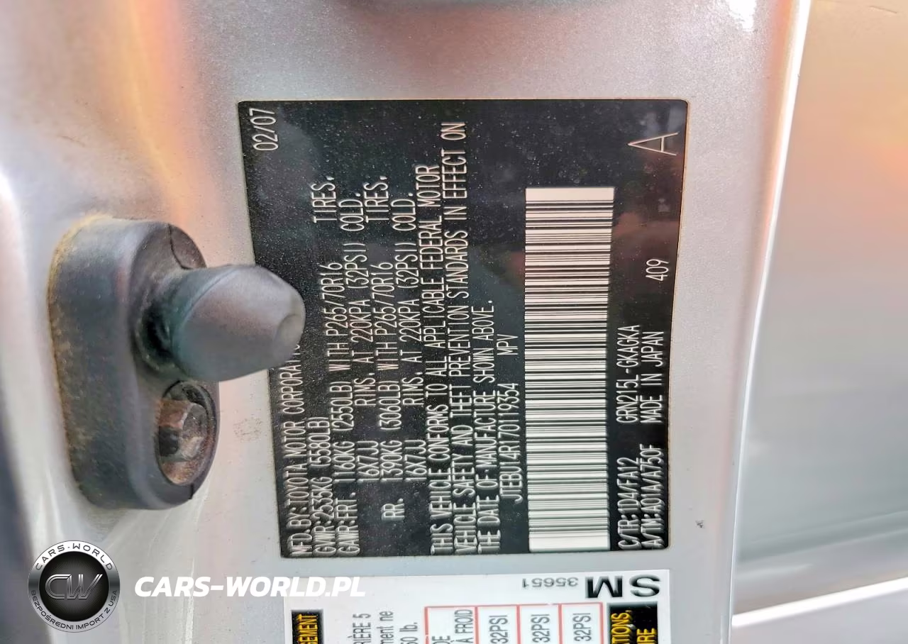 2007 Toyota 4Runner Sr5 VIN:JTEBU14R170119354 - 13