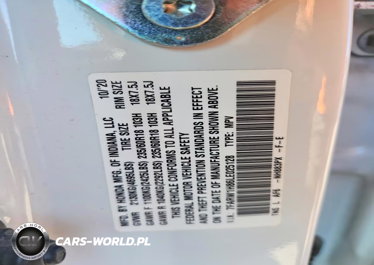2020 Honda Cr-V Exl VIN:7FARW1H86LE025128 - 13