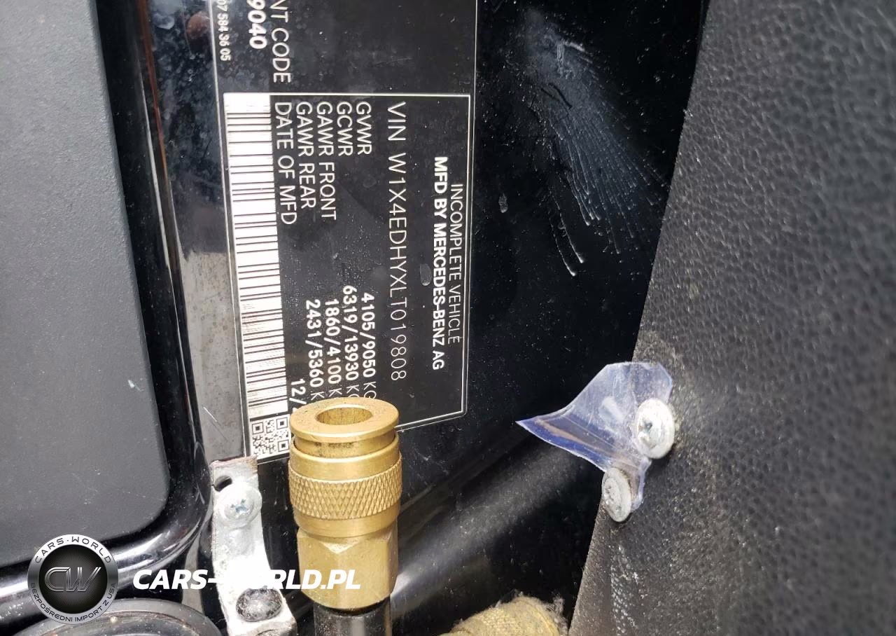 2020 Mercedes-Benz Sprinter 2500 VIN:W1X4EDHYXLT019808 - 12