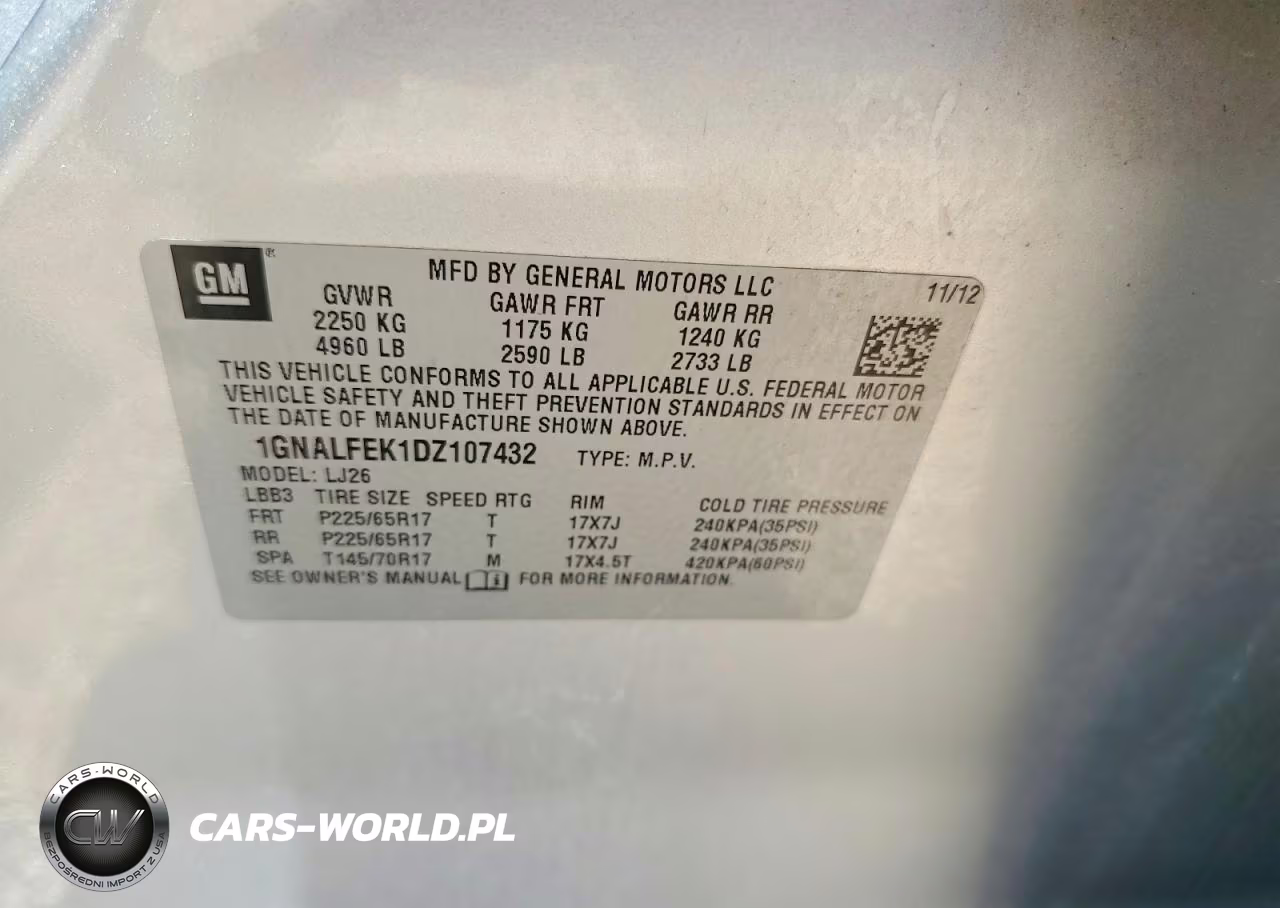 2013 Chevrolet Equinox Ltz VIN:1GNALFEK1DZ107432 - 12