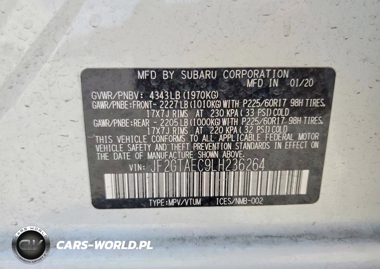 2020 Subaru Crosstrek Premium VIN:JF2GTAEC9LH236264 - 12