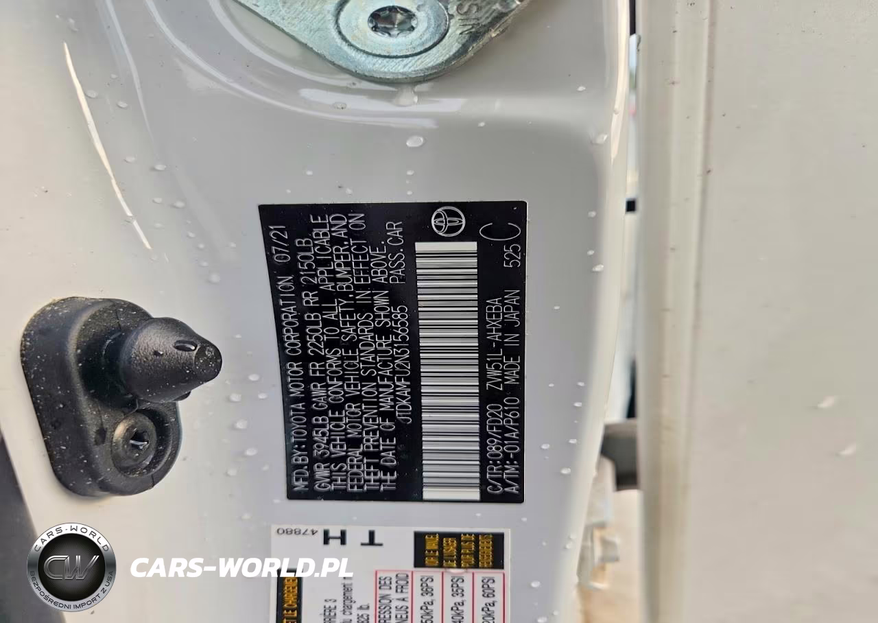 2022 Toyota Prius Le VIN:JTDKAMFU2N3156585 - 12