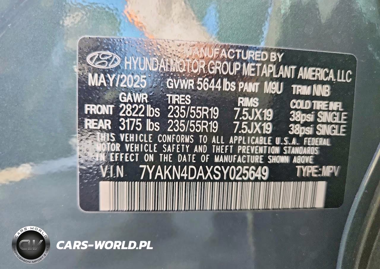 2025 Hyundai Ioniq 5 Sel VIN:7YAKN4DAXSY025649 - 12