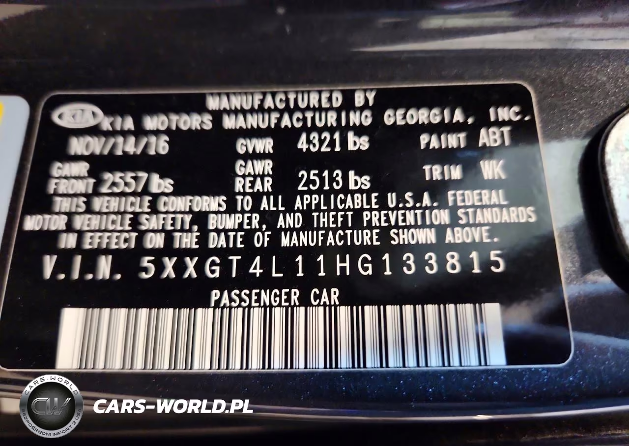 2017 Kia Optima Lx VIN:5XXGT4L11HG133815 - 12