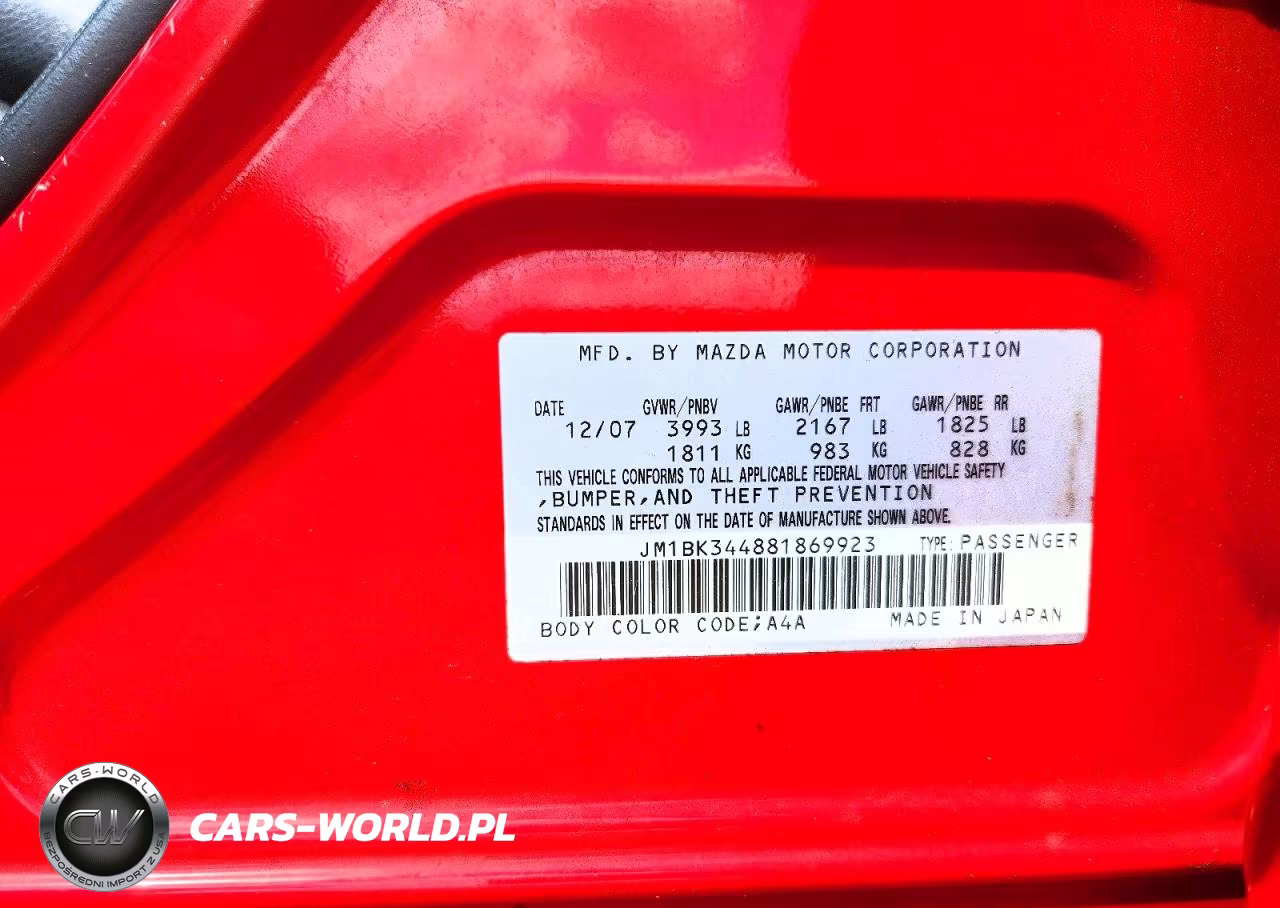 2008 Mazda 3 Hatchback VIN:JM1BK344881869923 - 12