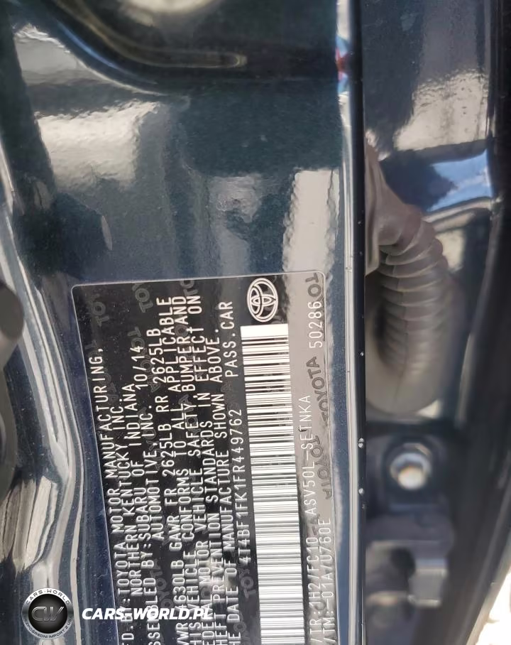 2015 Toyota Camry Le VIN:4T4BF1FK1FR449762 - 12
