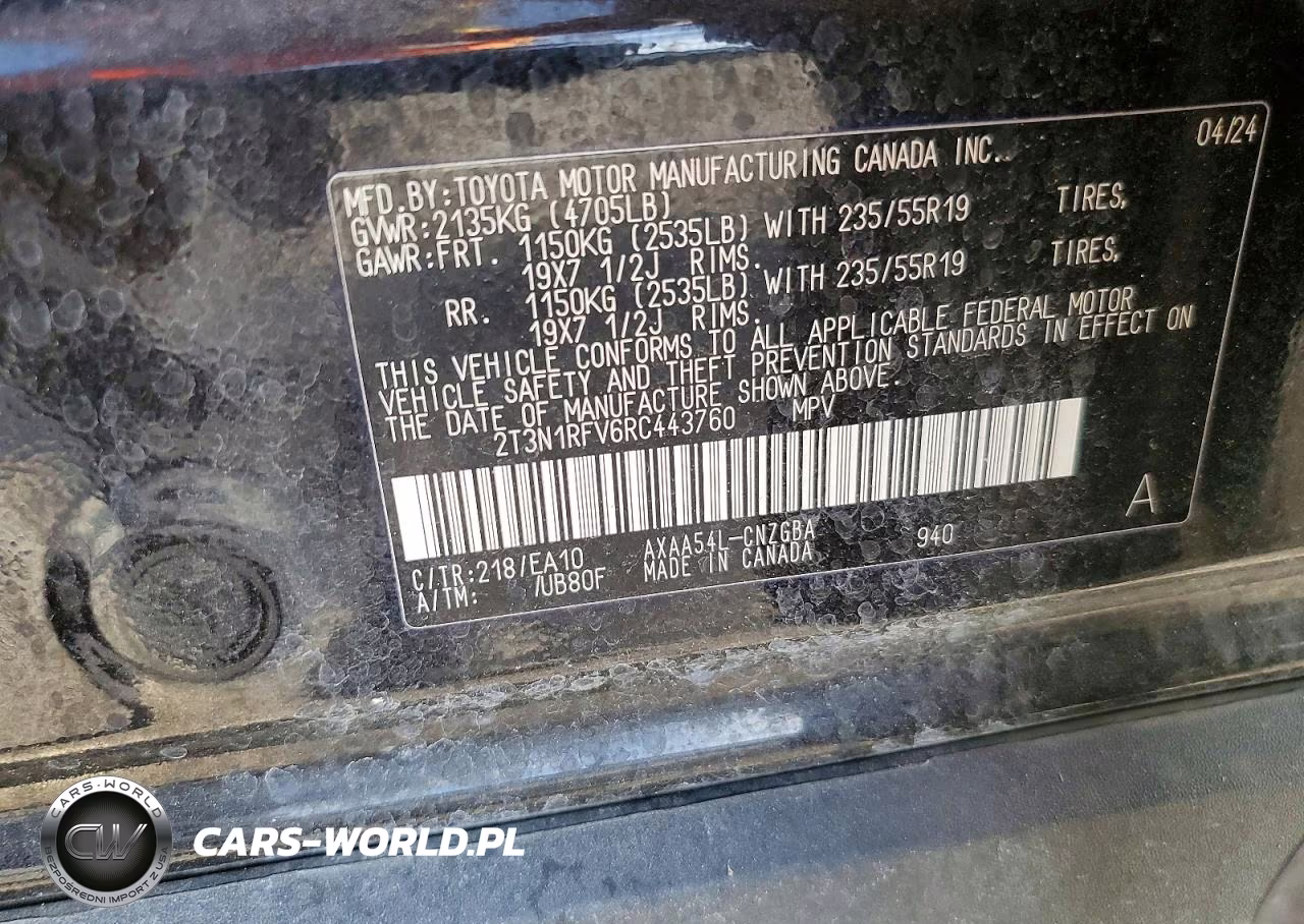 2024 Toyota Rav4 Limited VIN:2T3N1RFV6RC443760 - 12