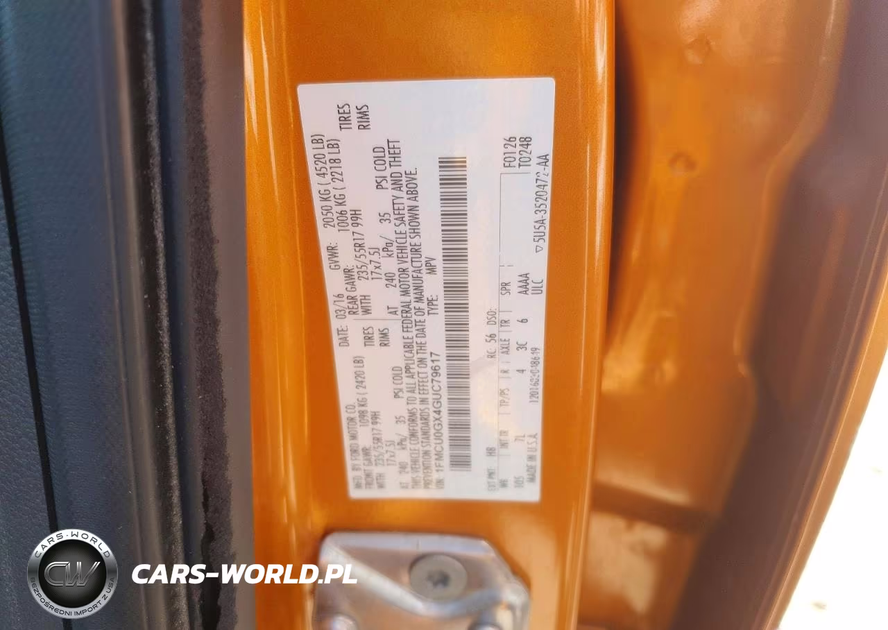 2016 Ford Escape Se VIN:1FMCU0GX4GUC79617 - 12