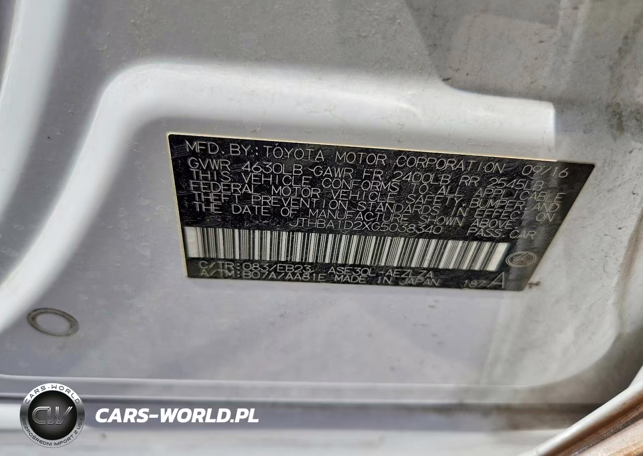 2016 Lexus Is 200T VIN:JTHBA1D2XG5038340 - 12