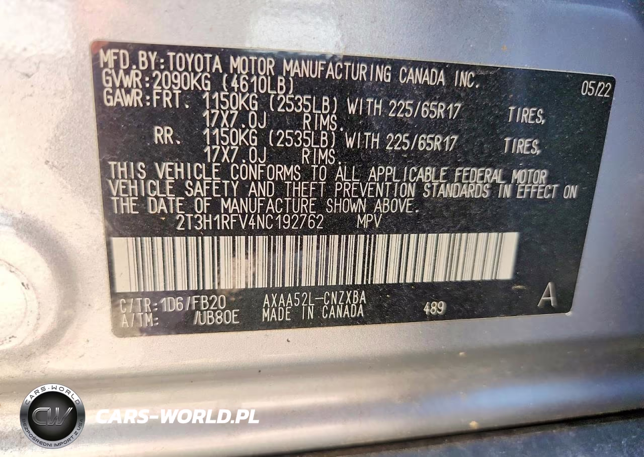 2022 Toyota Rav4 Le VIN:2T3H1RFV4NC192762 - 14