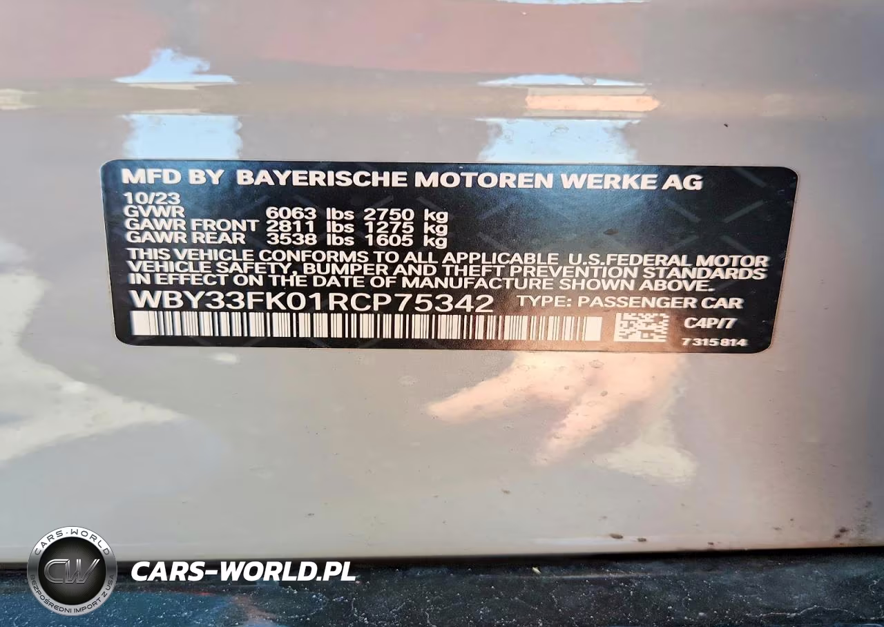 2024 BMW I5 Edrive 40 VIN:WBY33FK01RCP75342 - 13