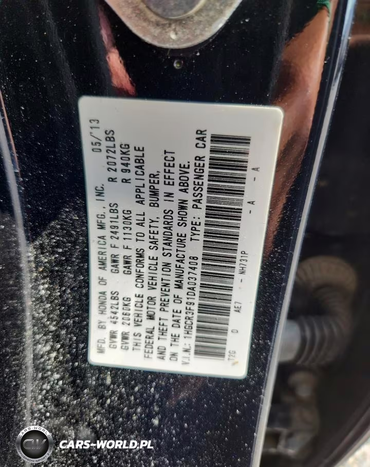 2013 Honda Accord Touring VIN:1HGCR3F91DA037408 - 13
