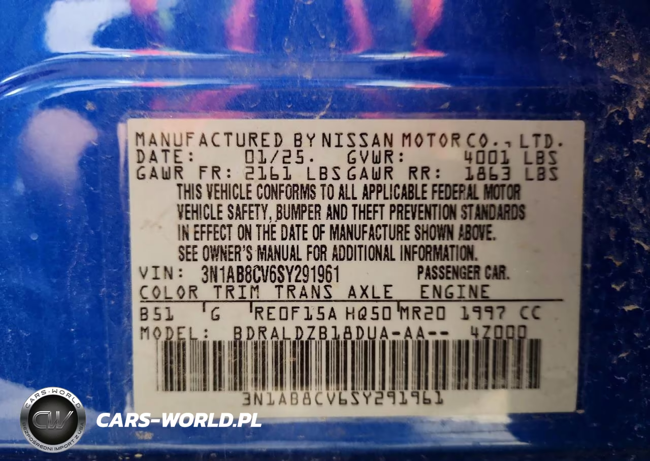 2025 Nissan Sentra Sv VIN:3N1AB8CV6SY291961 - 12