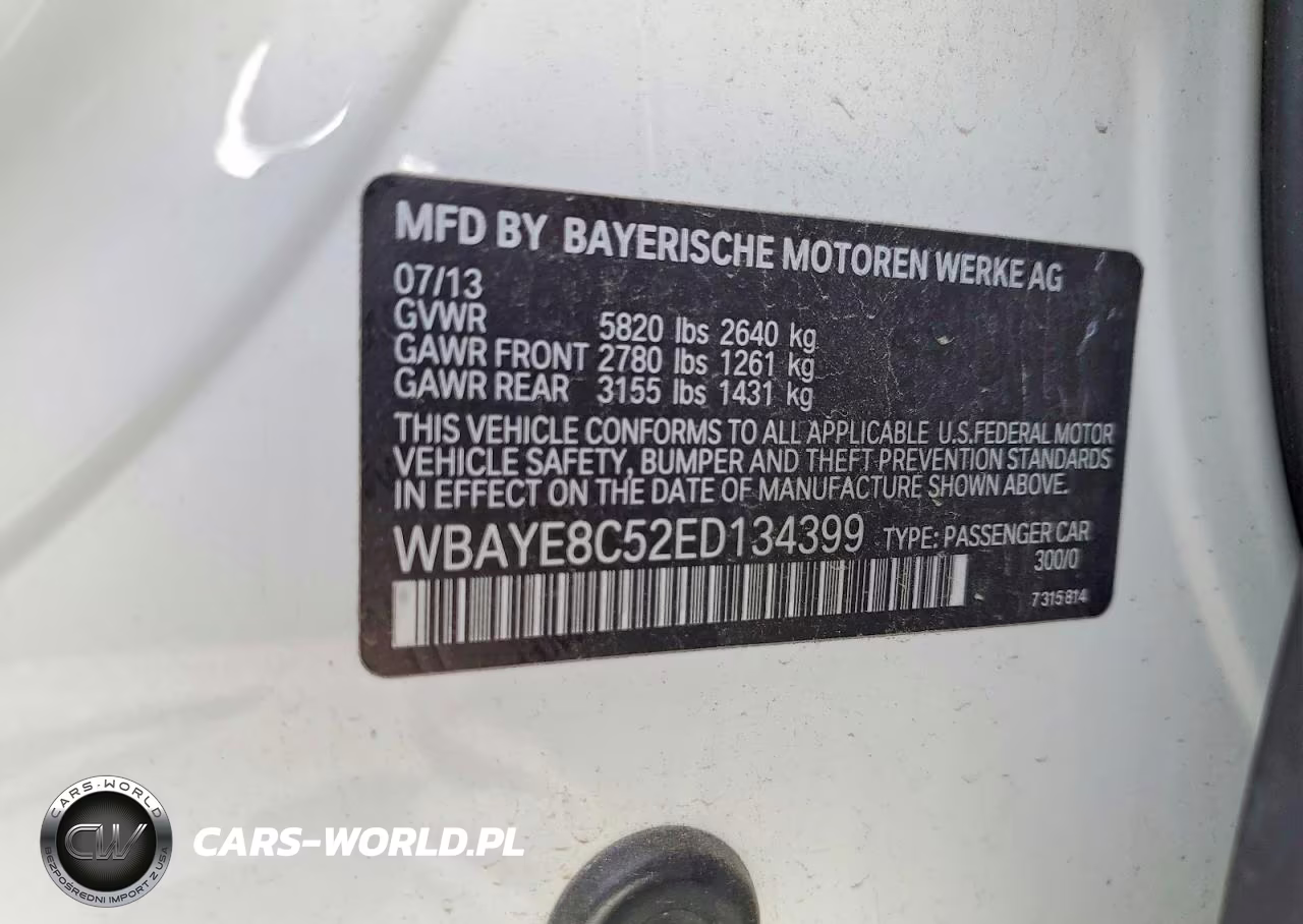 2014 BMW 750 Li VIN:WBAYE8C52ED134399 - 12