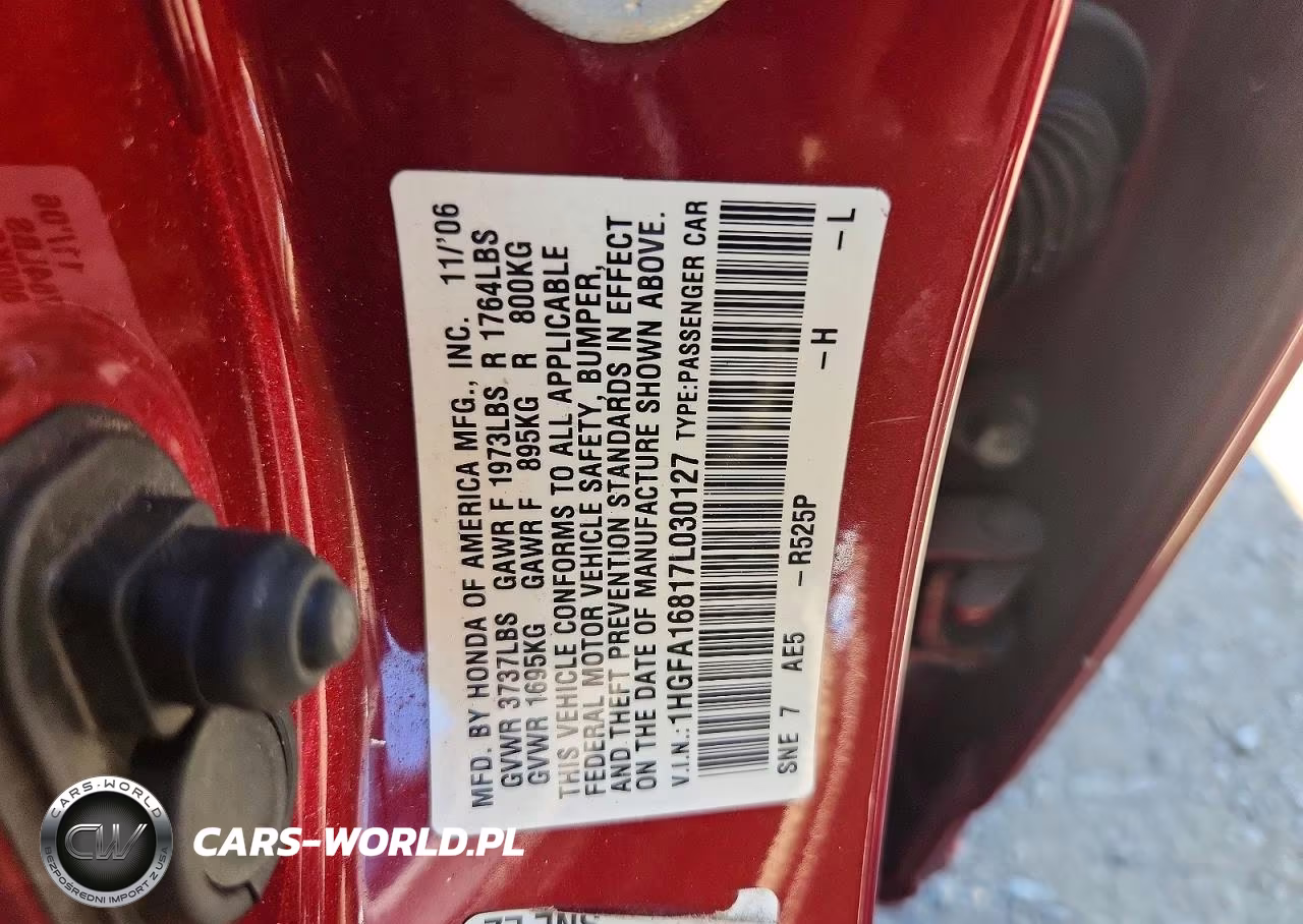 2007 Honda Civic Ex VIN:1HGFA16817L030127 - 12