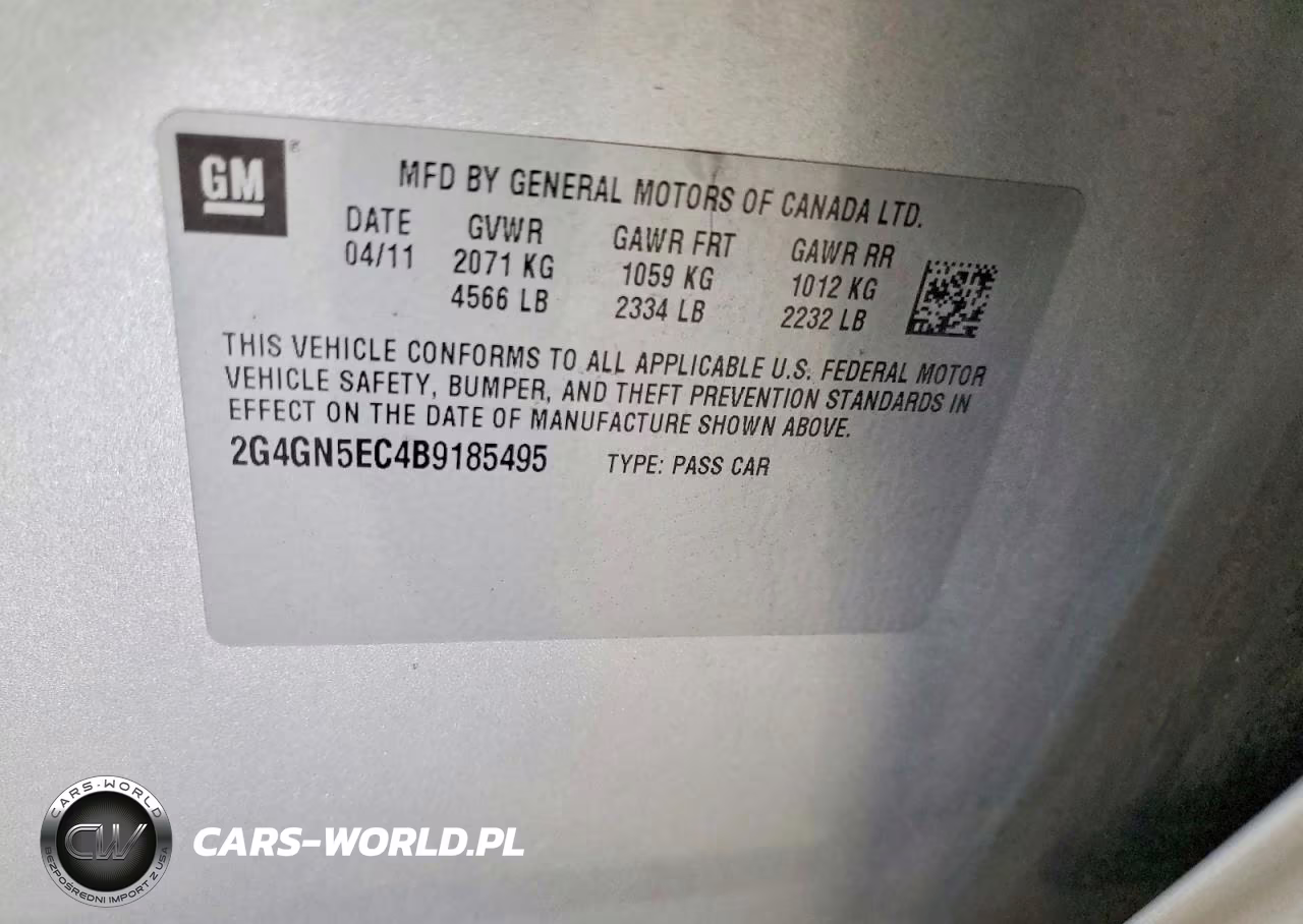 2011 Buick Regal Cxl VIN:2G4GN5EC4B9185495 - 12