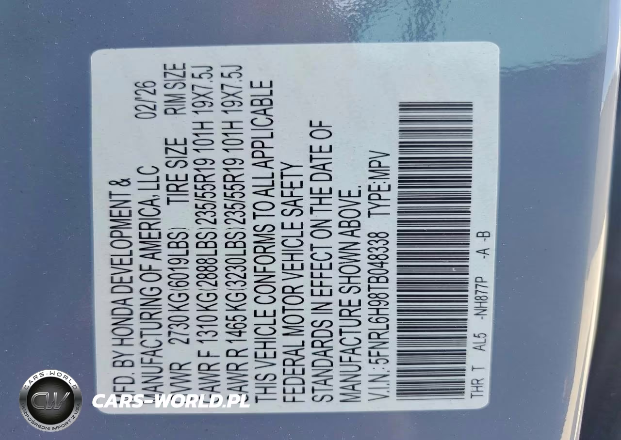 2026 Honda Odyssey Elite VIN:5FNRL6H98TB048338 - 14