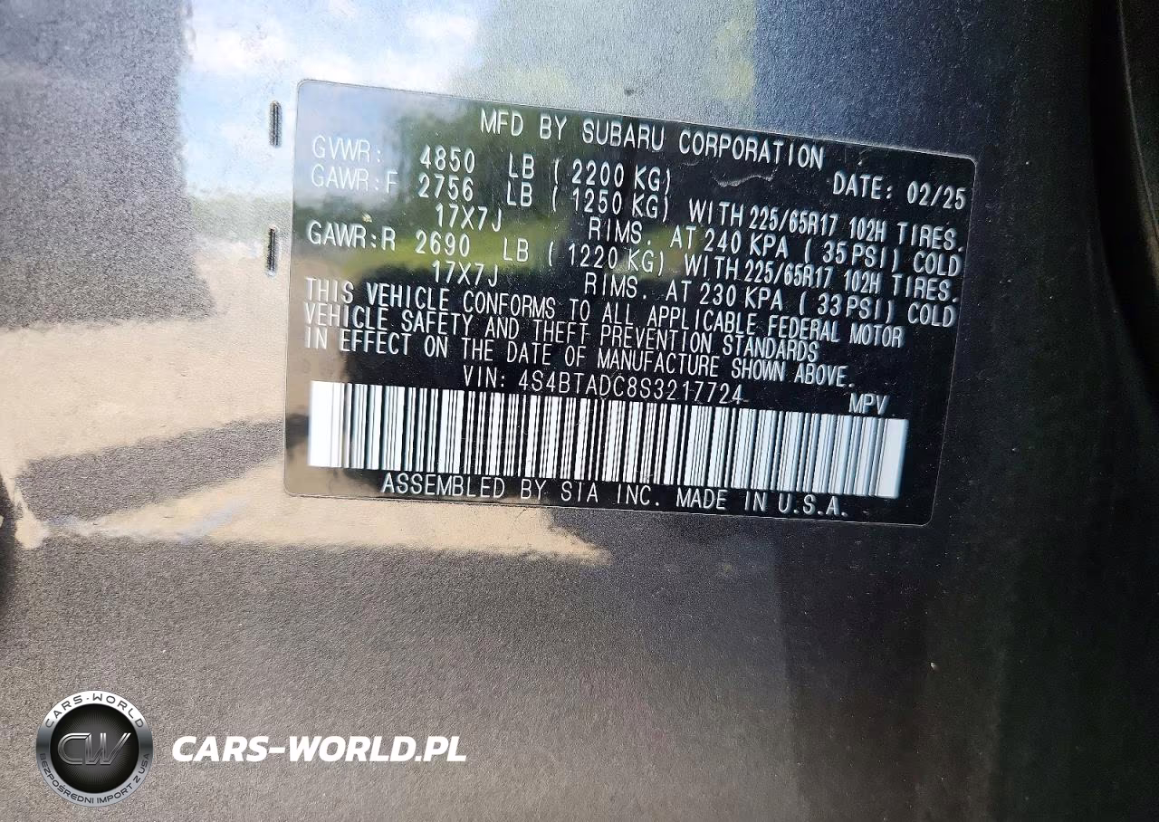 2025 Subaru Outback Premium VIN:4S4BTADC8S3217724 - 13