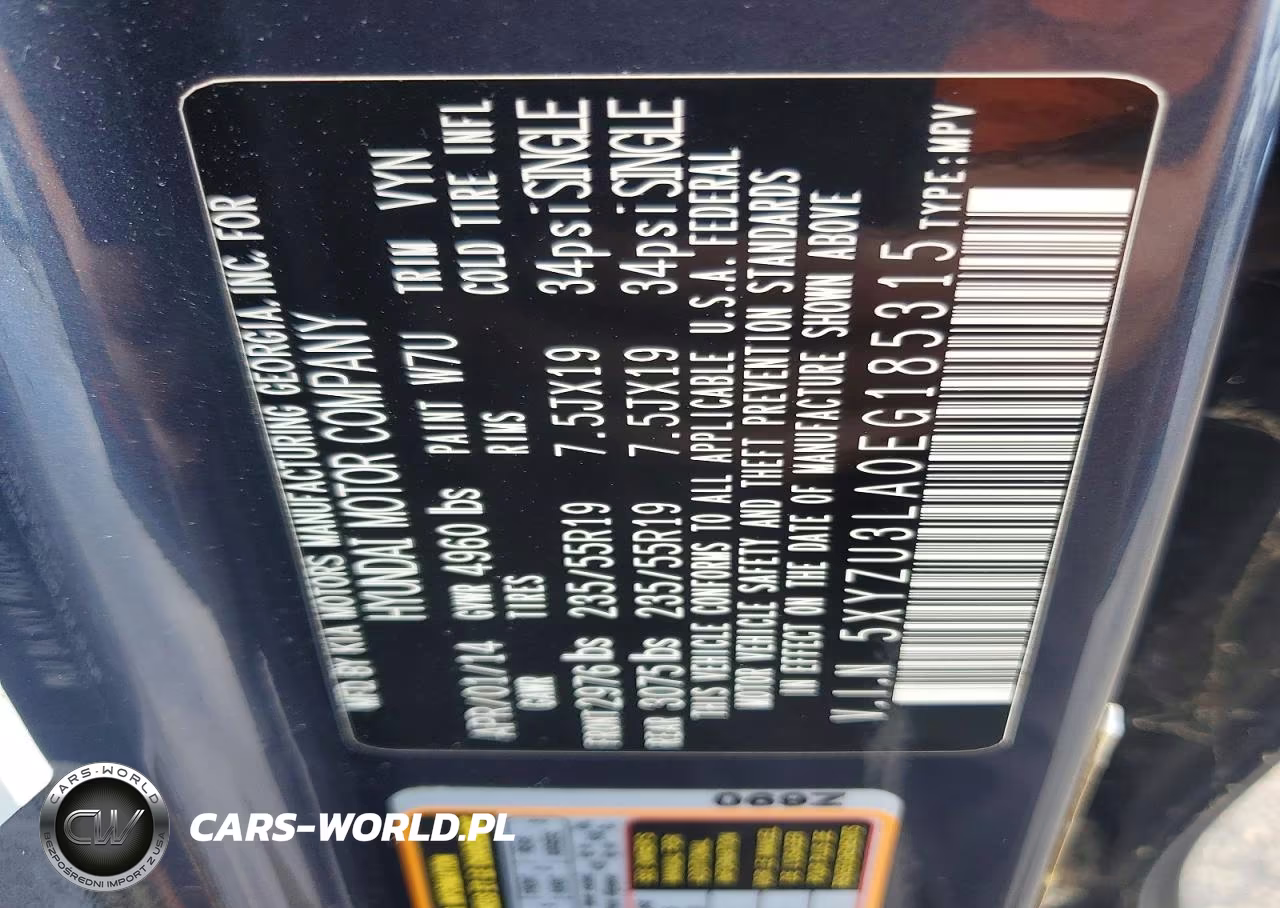 2014 Hyundai Santa Fe Sport 2.0T VIN:5XYZU3LA0EG185315 - 13