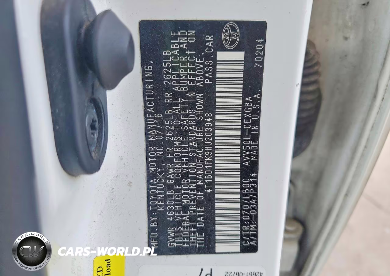 2017 Toyota Camry Hybrid Xle VIN:4T1BD1FK9HU203948 - 12