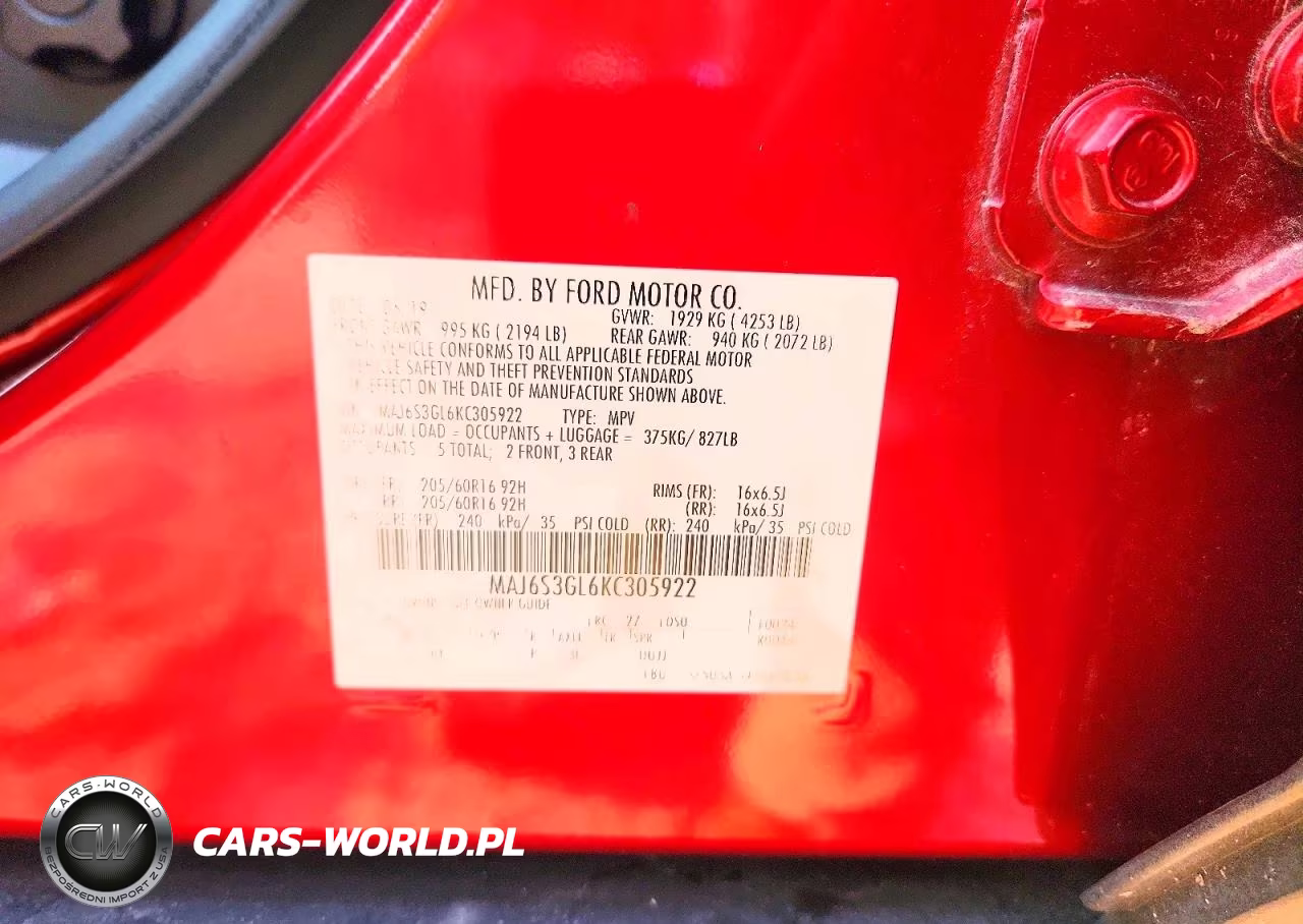 2019 Ford Ecosport Se VIN:MAJ6S3GL6KC305922 - 12