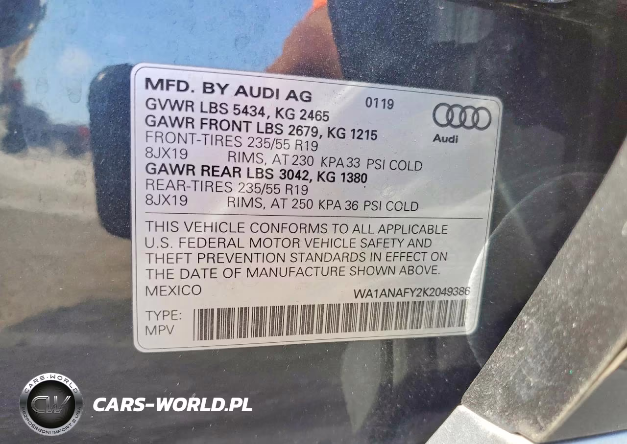2019 Audi Q5 Premium VIN:WA1ANAFY2K2049386 - 13