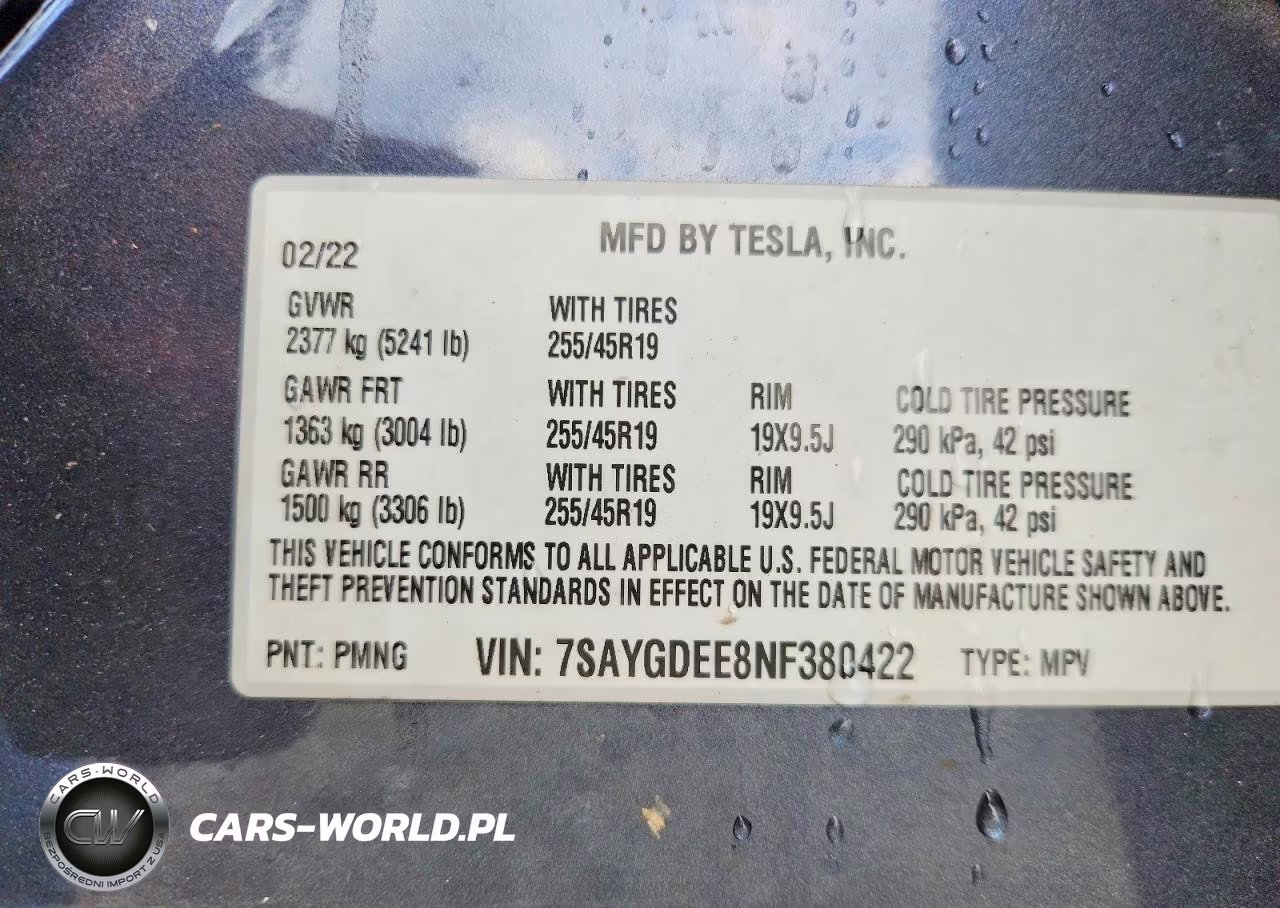 2022 Tesla Model Y VIN:7SAYGDEE8NF380422 - 12