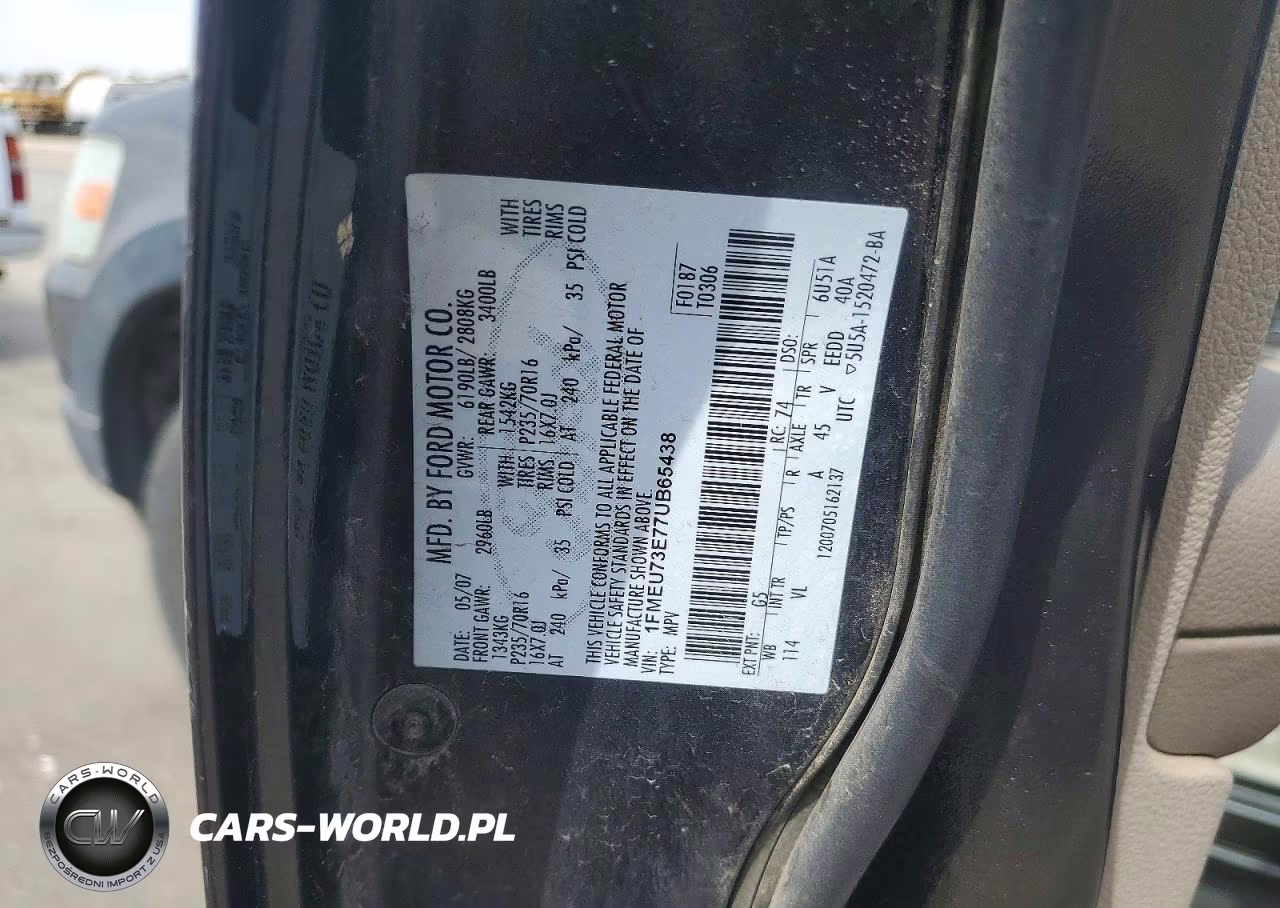 2007 Ford Explorer Xlt VIN:1FMEU73E77UB65438 - 13