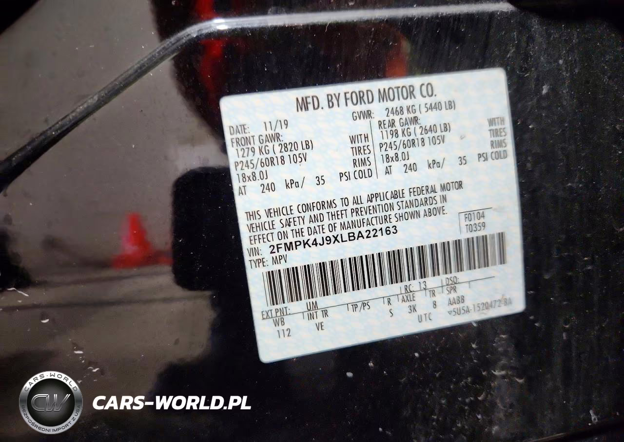 2020 Ford Edge Sel VIN:2FMPK4J9XLBA22163 - 12