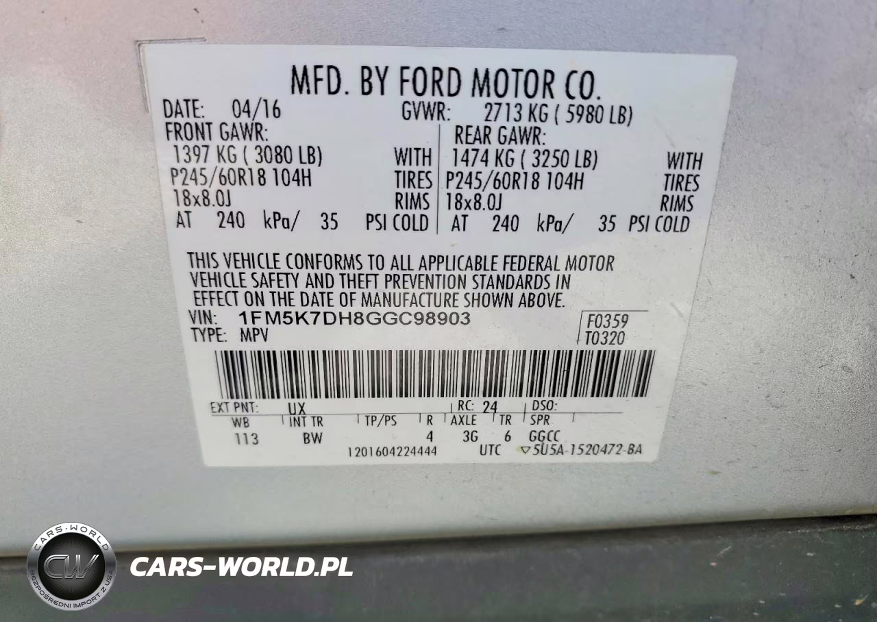 2016 Ford Explorer Xlt VIN:1FM5K7DH8GGC98903 - 12